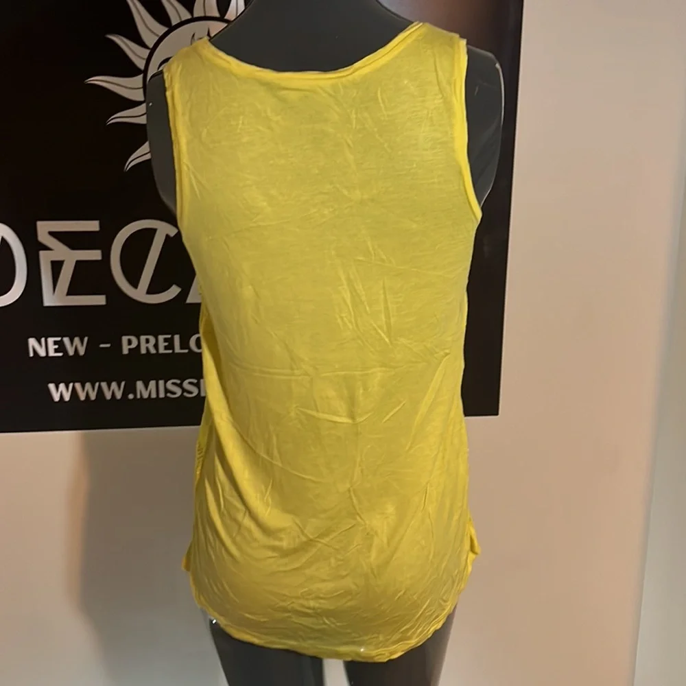 Warehouse yellow sleeveless top size 10 - Picture 4 of 5
